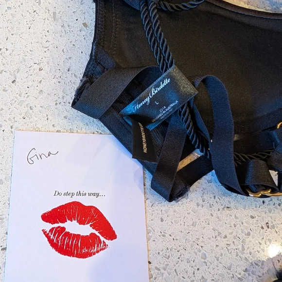 Rare Honey Birdette Shibari black playsuit L - Picture 8 of 10